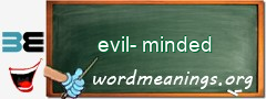 WordMeaning blackboard for evil-minded